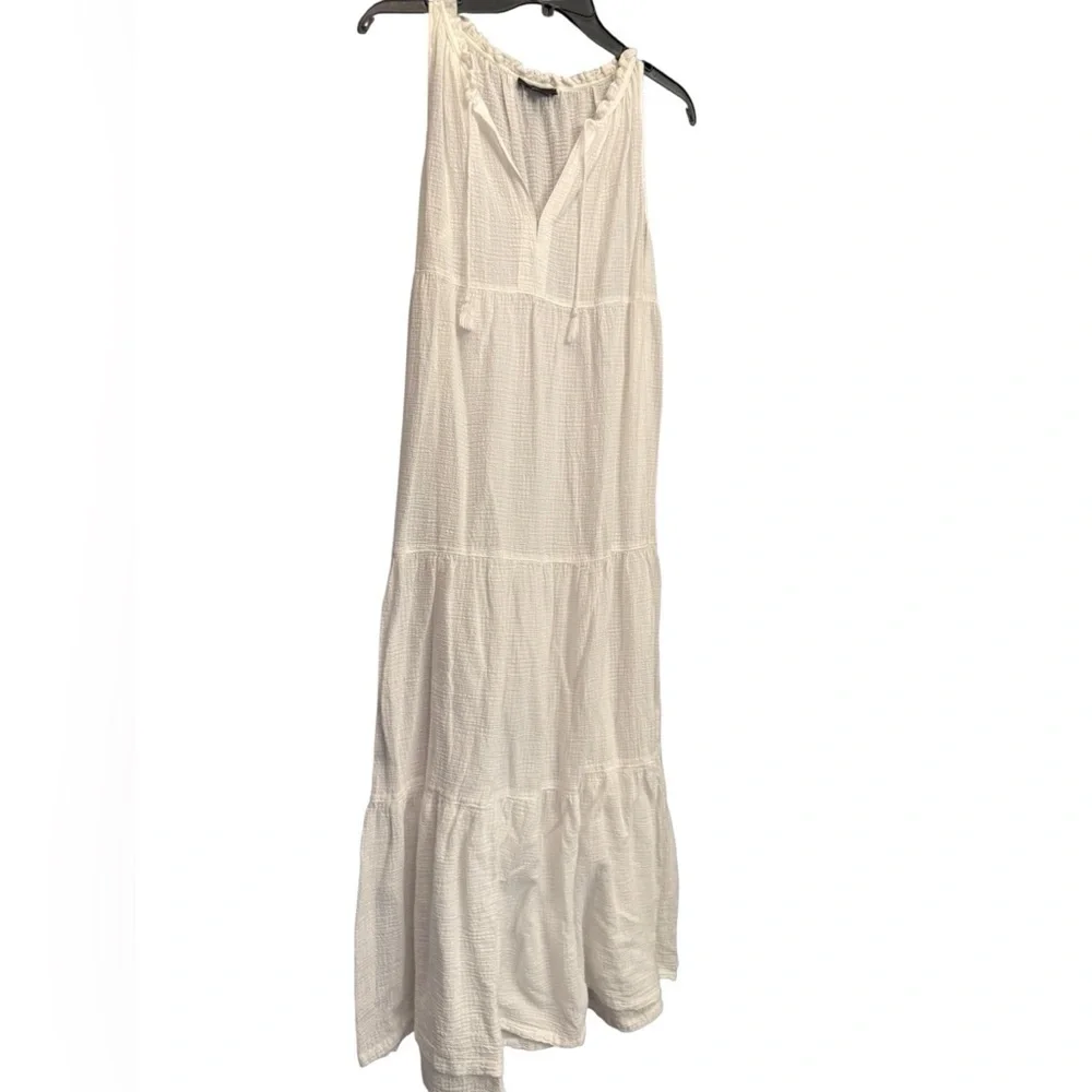 J. Crew Tiered maxi beach dress in crinkle cotton - Picture 2 of 4